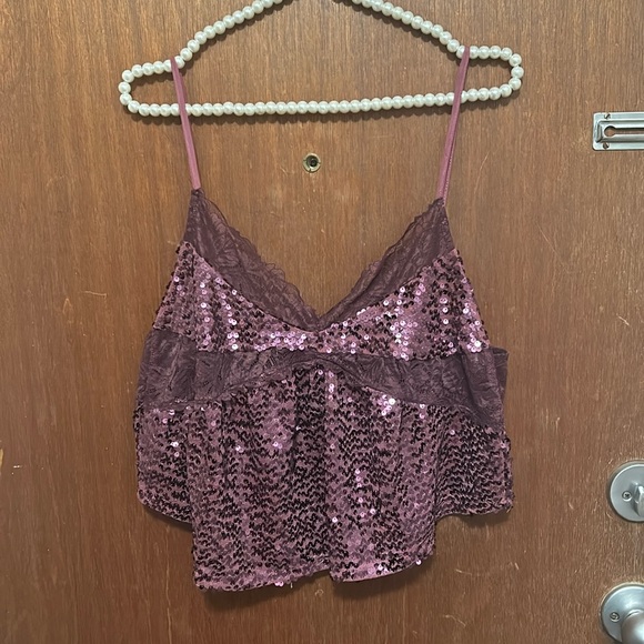 NWOT Free People Right Rhythm Sequin Cami - Picture 5 of 11